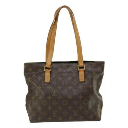 Louis Vuitton Vintage, Pre-owned Cabas Piano Monogram Tote Bag Bruin, Dames, Maat:ONE Size,Viscose