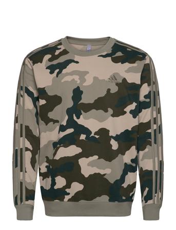 Seasonal Essentials Camouflage Sweatshirt Adidas Sportswear Khaki Green