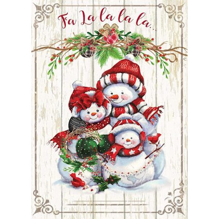 Jule Diamant Maleri Sæt Snemand Familie Diamant Kunst Sæt Runde Diamant Gave Maleri Diamant Væg Dekoration 12*16in