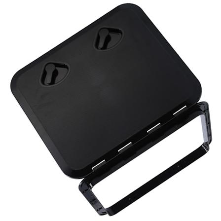 Dæk Adgangsluge Inspektionsdæksel Anti-UV med Låsetilbehør til Marinebåd 20x18in (Sort)