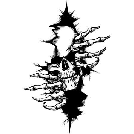 2 stk. Skull Skull Skull Horror Stickers Dekal Sticker Dekal Til Bil Køretøj Bil Sticker 32*22CM