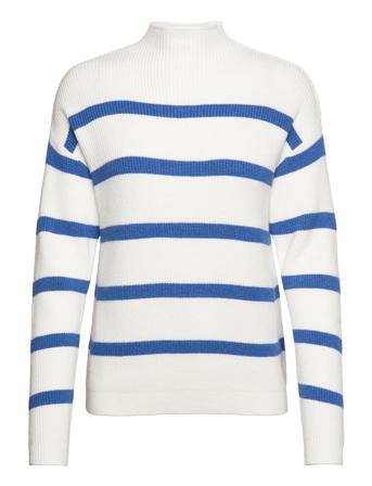 Viril Mockneck L/S Knit Rib Top 2- Noos Tops Knitwear Turtleneck White Vila