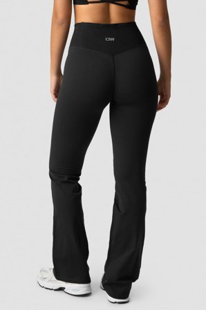 ICANIWILL - Define Thermal Seamless Flared Tights Black - Treningstights - Dame - ICIW