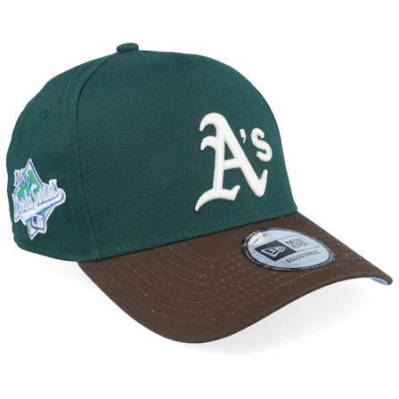 New Era - Hatstore Exclusive x Oakland Athletics Patch 9FORTY Dark Green/Brown A-frame Adjustable Adjustable Green Cap - MLB @ Hatstore