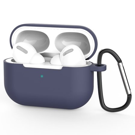 Silikonikotelo karabiinihakalla Apple AirPods Prolle, sininen