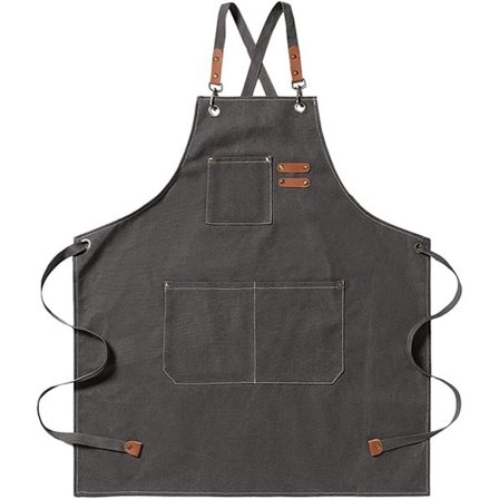 Canvas-esiliina miehille - Canvas-esiliina - 3 taskua - Vedenpitävä - Säädettävä