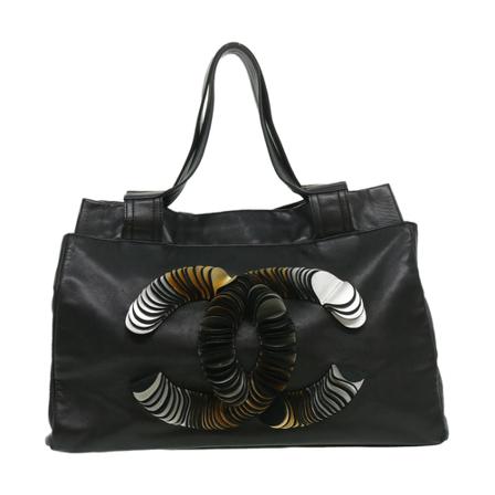 Chanel Vintage Pre-owned Tote Tas , Zwart , Dames , Maat: ONE Size Vintage Tassen