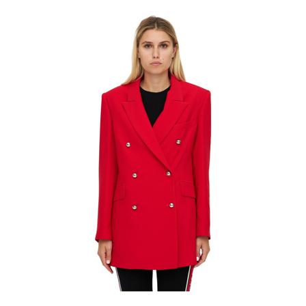 Ermanno Scervino, Double -breasted long jacket Rood, Dames, Maat:S,polyester
