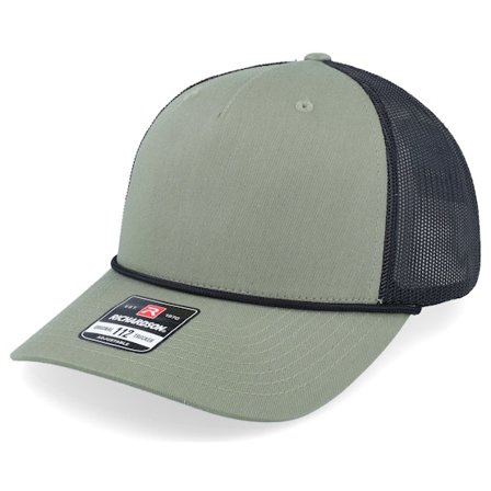 Richardson - Vert trucker Casquette - 112fpr Split Loden/Black/Black Rope Trucker @ Hatstore