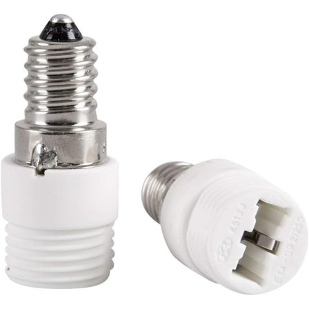 2-pakning E14 til G9 Keramisk Sokkeladapter for LED, Halogen, CFL Lyspærer