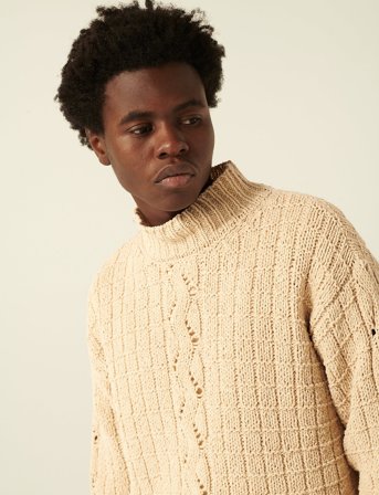 Rue de Tokyo Kamil Chenille Knit - Beige - L