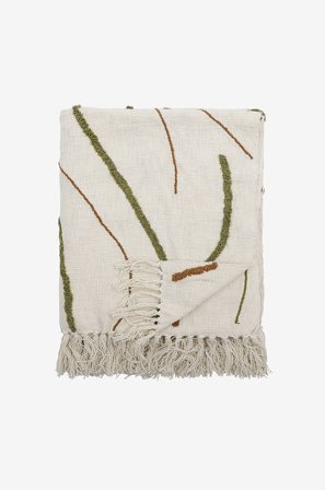 Bloomingville - Osasio Pläd - Grön - Filtar & plädar - Från Homeroom