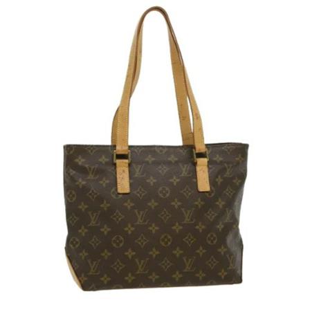 Louis Vuitton Vintage, Pre-owned Cabas Piano Monogram Tote Bag Bruin, Dames, Maat:ONE Size,leather