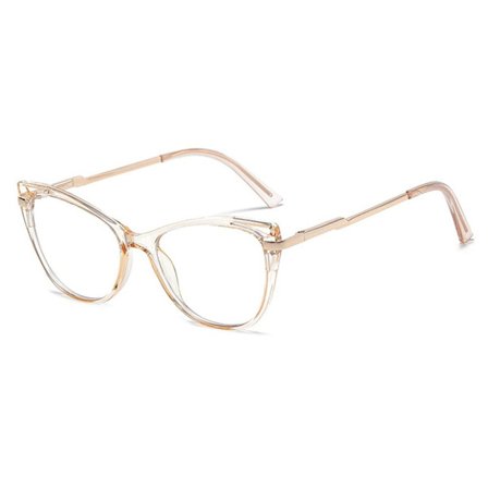 Anti-Blue Light Glasögon Runda Glasögon CHAMPAGNE