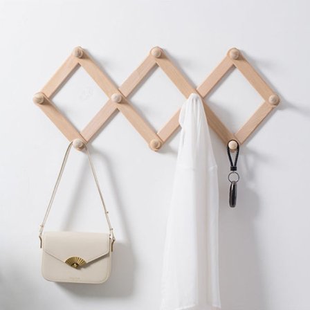 Justerbar træudvidende tøjbøjle Udvidelig knagerække