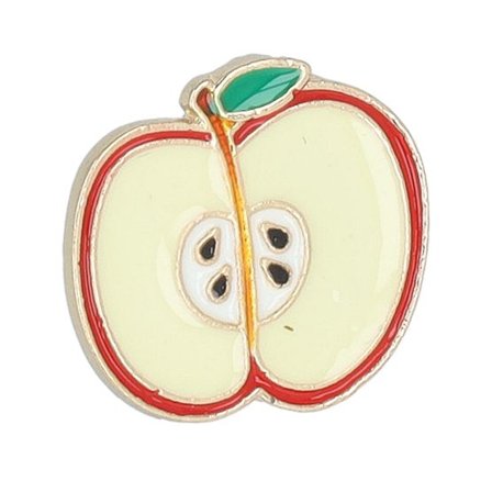 Cap Pins - Beige Tillbehör - Apple Metal Enamel Pin @ Hatstore