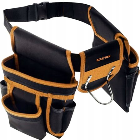 Työkaluhihna - 22 taskua - musta ja keltainen