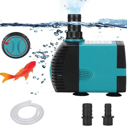 Mini vandpumpe 10W - med sugekop og slange - egnet til akvarier, damme, springvand