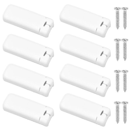 Pakke med 8 plisserede reservedele, spændebeslag, spændesko til spændte plisségardiner, til klæbende bagside g20241698301