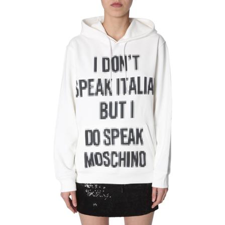 Moschino - Hoodies - Vit - Dam - Storlek: S, Dam, Storlek: S