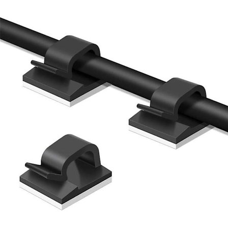 50 kpl:n kaapelipidikkeet, itseliimautuva kaapelijärjestäjä, johdonpidike, kestävä ja vahva kaapeli- ja johtojenhallinta autoon, toimistoon ja kotiin 