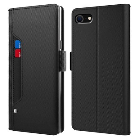 Snyggt iPhone SE (2022) / iPhone SE 2020 / iPhone 7 fodral med sminkspegel - Svart