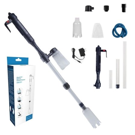 Elektrisk Akvarium Grusrenser 4 i 1 Automatisk Hævert Vandtæt Støvsuger til Vandskift Vask Sand Akvarierenseværktøj FAN20240920