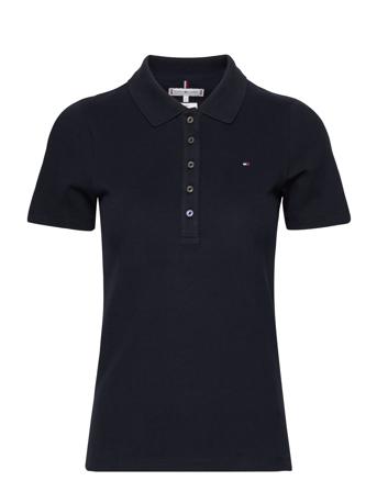 1985 Slim Pique Polo Ss T-shirts & Tops Polos Marineblå Tommy Hilfiger*Betinget Tilbud