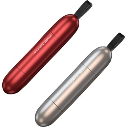 2 kpl Ikkunavasara ja turvavyöleikkuri, 2 in 1 auton turvavasara, avaimenperä hätäpakotyökalu (1* punainen + 1 * hopea)