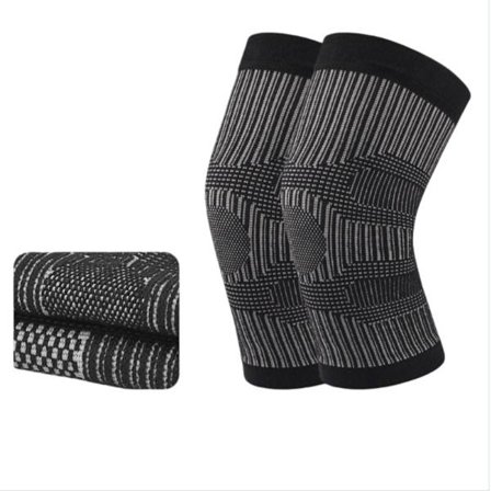 Tykkere Uld Knævarmere - Vinter Termisk Knæstøtte, Silkeblanding, Elastisk Strik, Kompatibel med Diverse Mærker Black XL