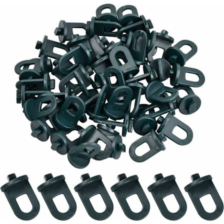 50 stk drivhuskrok, holdbare plastklips for drivhus, planteblomsterhenger klatreplanterstøtte - drivhustilbehør (grønn)