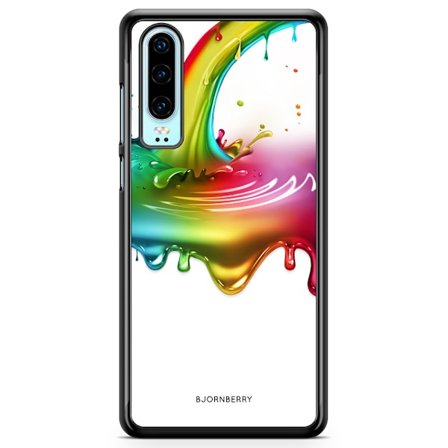 Bjornberry Hårdskal Huawei P30 - Regnbågs Splash