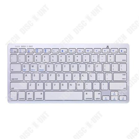 Trådlöst tangentbord - TD - X5 - Azerty fransk - 78 tangenter - Bluetooth - Vit