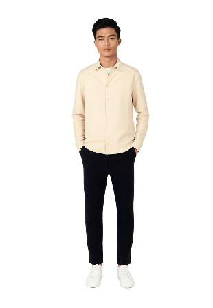 Ciszere Walker Cord Shirt Button-downskjortor Herr Beige L