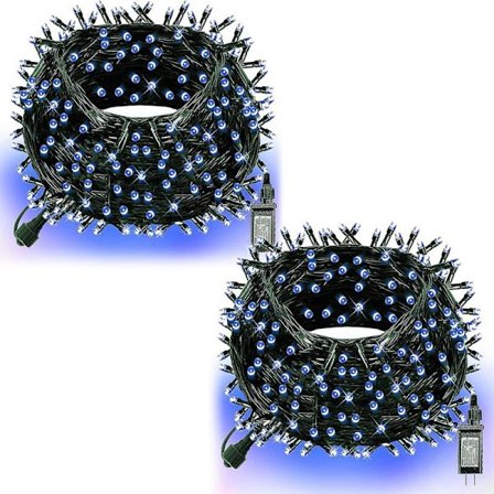 Ljusa 66FT 200 LED julelys, julelyskjeder Koble til Blå