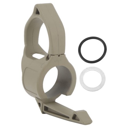 1 tum Flashlight Adapter Ring med Fickklämma Ficklampa Finger Release Ring för Streamlight HLHL Tan