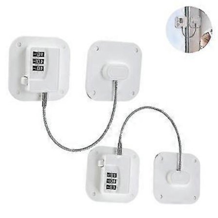 2-pack Kylskåpslås Kraftigt Kombinationslås Hög Kvalitet