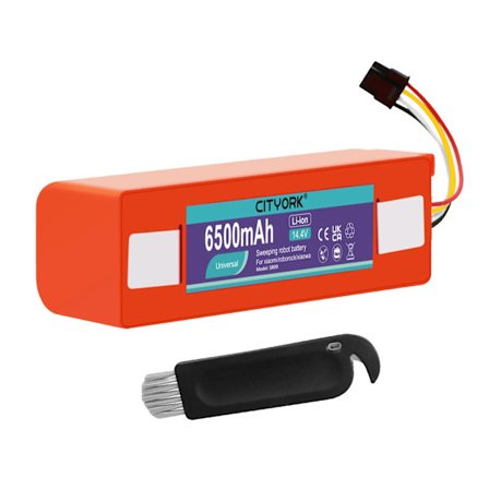 Dammsugare Batteri, 6500mAh Kapacitet, Kompatibel med Xiaomi Robot Roborock, 1 st batteri
