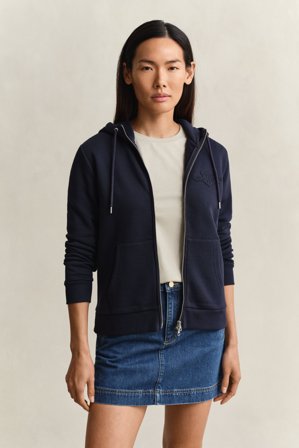 GANT Damen Tonal Sweatjacke (M) Marineblau