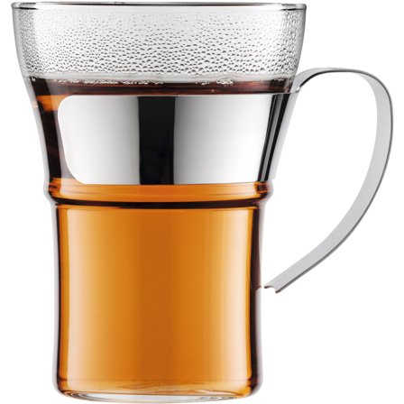 Bodum ASSAM Kaffeglas med krom handtag, 2 st. - 0,35 l | Kaffe > Kaffekoppar | Bagaren och Kocken