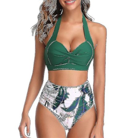 Naisten uimapuvut, naisten vintage-uimapuku, kaksiosainen retro-halterirypytys