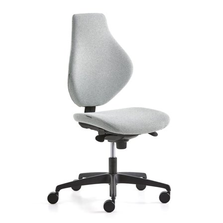 Office chair HURRAY, low back, grey green