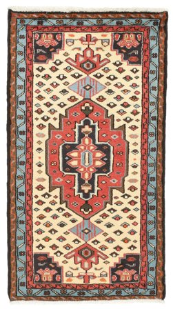 Medaljon Lille Hamadan Tæppe 70X128 Uld