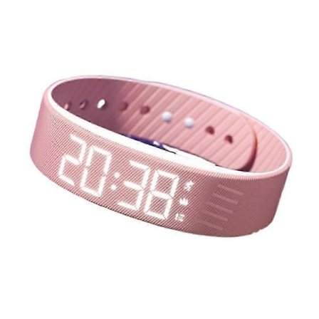 Fitsleeps Vekkerklokke - Fitsleeps Vekkealarm, Stille Vibrasjonsvekking Lysrosa[GPA]