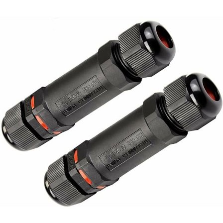 Vanntett koblingsboks, 2-pakning IP68 elektrisk boks - koblingsboks Ø 1mm-13mm - enkel å installere (svart, PVC) -