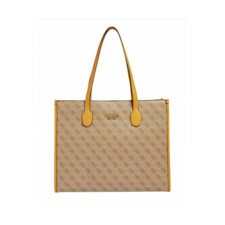 Guess, Shoulder Bags Geel, Dames, Maat:ONE Size,leer,print