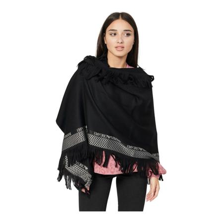 Emporio Armani Capes Sort, Dame Poncho, Størrelse: ONE Size