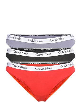 Bikini 3Pk Trosa Brief Tanga Röd Calvin Klein