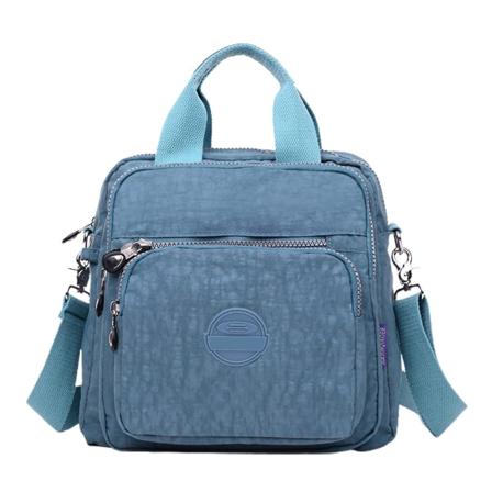 Monikerroksinen vedenpitävä nylon Monikäyttöinen Cross-body laukku Casual varkaudenesto matkapäiväreppu käsilaukku Smoky Gray