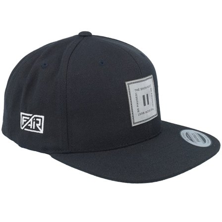 Fair - Black - snapback - Cap - Pause Square Grey Patch Black Snapback - Hatstore